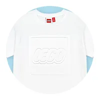 半袖Tシャツ エンボスロゴ 白