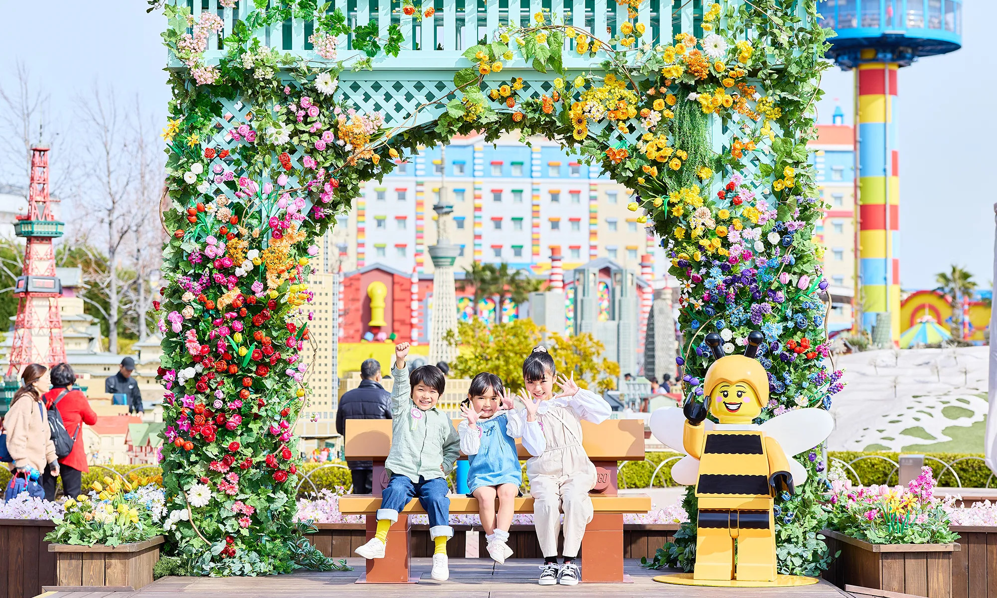 イベントエリアのアーチ型フォトスポット