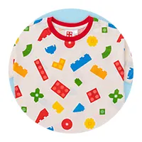 半袖Tシャツ ブリック総柄 クリーム