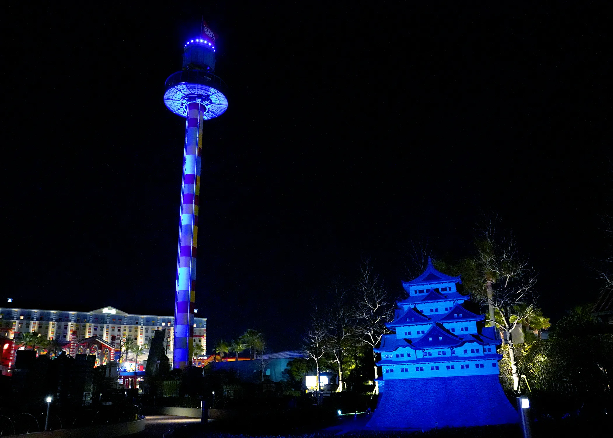 自閉症啓発デーライトアップ2026素材写真2100x1500 OBT＋名古屋城