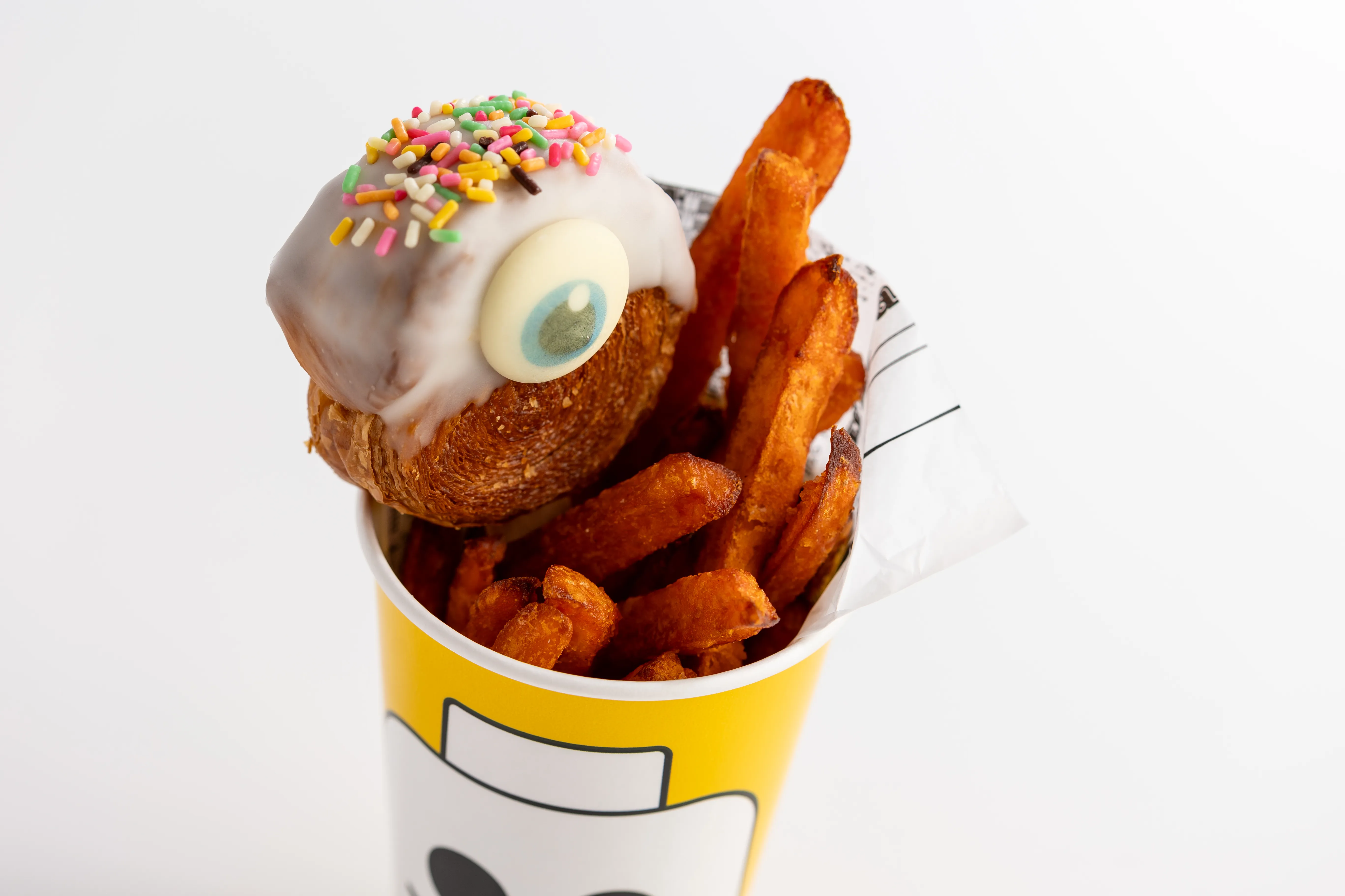 White Monster Danish Roll Cup