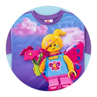 半袖Tシャツ バタフライガール 紫