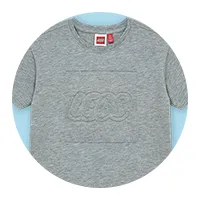 半袖Tシャツ エンボスロゴ グレー
