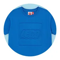 半袖Tシャツ エンボスロゴ 青