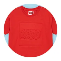 半袖Tシャツ エンボスロゴ 赤