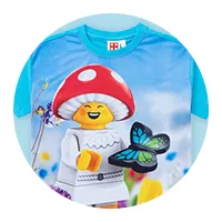 半袖Tシャツ マッシュルームスプライト 青